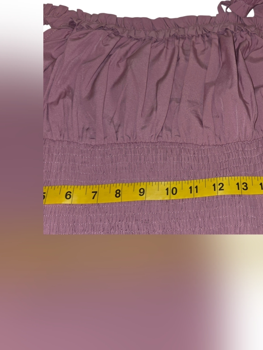 Ruffled Chest & Smocked Waist Midi Dress in Pink - Picture 6 of 9